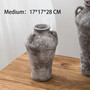 Antique Style Indoor Big Flower Vases Classic Home Decoration Vintage Ceramic Floor Large Vase With Handle