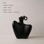 Black And White Body Clavicle Scandinavian Ceramic Vase Living Room Home Decoration