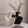 Black And White Body Clavicle Scandinavian Ceramic Vase Living Room Home Decoration