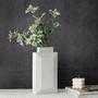 Black And White European Style Square Ceramic Vase For Home Decoration