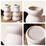 Ceramic Nordic Style Modern White Stoneware Round Home Decor Vase Flower Rough Clay Vase For Home Decor