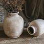 Ceramic Rustic Farmhouse Vase Sand Glaze Boho Vase Pottery Decorative Flower Vase For Home Decor