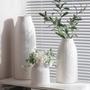 Ceramic Vase For Home Decor White Vase For Flowers, Morden Table Vase, Boho Vase For Decor