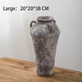 Antique Style Indoor Big Flower Vases Classic Home Decoration Vintage Ceramic Floor Large Vase With Handle