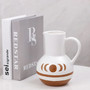 Creative Jug Shaped Vase Cylindrical Vases Hand Painted Ceramic Vase For Home Decoration