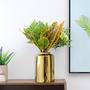 European Style Wedding Party Desktop Luxury Porcelain Flower Pot Gold Plating Ceramic Vase For Home Decor