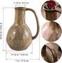 Glazed Handle Flower Vases For Home Decor Modern Farmhouse Rustic Classic Charm Country Elegant