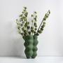 Handmade Modern Ceramic Vase Nordic Style Unique Grass Green Color Vintage Matt Glaze