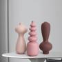Ins Nordic Ceramic Abstract Vase Shape Modern Flower Art Matte Colored Flower Vases For Living Room