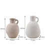 Elegant Vintage Jug Shaped Table Flower Vase Ceramic White Vases For Home Decoration