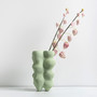 Handmade Modern Ceramic Vase Nordic Style Unique Grass Green Color Vintage Matt Glaze