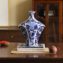 Blue And White Antique Cylinder Think Bottom Ceramic Vases Crockery Items