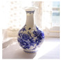 Blue And White Porcelain Vases Fine Bone China Peony Decorated Ceramic Vase