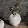 Luxury Rustic Rough Texture Interior Table Porcelain Flowers Vases Round Pottery Vintage Ceramic Vase For Decor