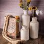 Modern Farmhouse Decor Vase Set Of 3 Crack Glazed Ceramic Rustic Vintage Vase