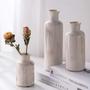 Modern Farmhouse Decor Vase Set Of 3 Crack Glazed Ceramic Rustic Vintage Vase