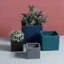 Modern Mini Square Ceramic Flower Pots Small Succulent Plants Pot