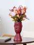 Morandi Color Ceramic Abstract Vase Artists Face Room Desk Decorative Head Shape Vase