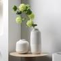 Nordic Modern Luxury Simple Stripe White Decorative Ceramic Vases Dried Flowers Home Living Room