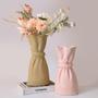 Nordic Office Craft Home Decor Bouquet Shape Ceramic Products Creative Waist Vase