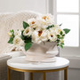 Vintage Oval Distressed Centerpiece Ceramic Vase Perfect For Faux Floral