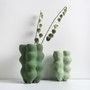 Handmade Modern Ceramic Vase Nordic Style Unique Grass Green Color Vintage Matt Glaze