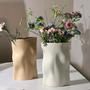 Pleated Paper Bag Vase Creative Home Decoration Large Ceramic Vase