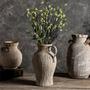 Tabletop Vases Unique Rusty Handle Design Vintage Pottery Ceramic Vase For Flower Arrangement