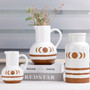 Creative Jug Shaped Vase Cylindrical Vases Hand Painted Ceramic Vase For Home Decoration