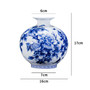 Blue And White Porcelain Vases Fine Bone China Peony Decorated Ceramic Vase