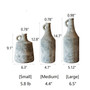 Desktop Vintage Rustic Handmade Pottery Narrow-Mouth Textured Terracotta Table Flower Vase For Home Decor