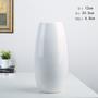 Simple Modern Stylish Ceramic Glossy White Flower Vase For Home Office Table Decoration