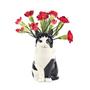Ceramic Cat Flower Vase Black White Cute Cat Vase For Home Decor Animal Porcelain Vases