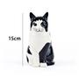 Ceramic Cat Flower Vase Black White Cute Cat Vase For Home Decor Animal Porcelain Vases