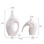 Set Of 2 Natural Elephant Dried Flowers Vases For Home Decor Nordic Modern Bouquet Ceramic Vases