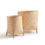 Eco-Friendly Bamboo Plant Pot Woven Wicker Plant Pot Basic Planter Suitable For Living Room And Office Decor