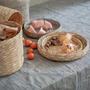 Set of 3 Woven Storage Box With Lid Wheat Straw Plant Baskets Round Finishing Storage Box