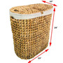 Wicker Water Hyacinth Storage Baskets Laundry Basket With Lid and Liner For Home Storage Organization