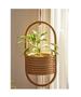 Eco Friendly Hand Woven Natural Hanging Planter Rattan Planter Hanging For Balcony Living Room