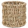 Eco Friendly Set Of 3 Wicker Round Storage Baskets For Shelves With Rectangular Seagrass Tray