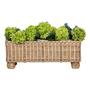 Elegant And Eco-Friendly Rectangle Rattan Planter For Decoration Rustic Indoor Rattan Basket Flower Pot Plant Stand