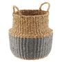Essentials For Home Sedge Baskets Seagrass Wicker Basket With Handles For Kitchen Or Bathroom Handmade