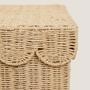 Morden Woven Storage Basket With A Lid And Scalloped Edges Nursery