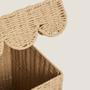 Morden Woven Storage Basket With A Lid And Scalloped Edges Nursery