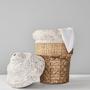 Eye-Catching Ice Cream Cone Water Hyacinth Laundry Basket Hamper Natural Storage Basket