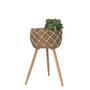 Flower Basket Plant Pot Seagrass Baskets With Wooden Legs