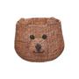 Brown Bear Storage Basket Woven Water Hyacinth Laundry Hamper Toys Basket For Kids Room Organization And Decoration
