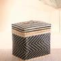 Natural Black Basket Japan Style For Storage And Laundry Basket with Lid