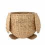 Natural Hand Woven Hyacinth Basket Durable Penguin Storage Basket with Lid For Kids