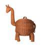 Natural Handwoven Animal Giraffe Kids Storage Basket With Lid Woven Laundry Basket